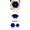 Hexagon Folding Dice Tray (Blue)