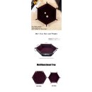 Hexagon Folding Dice Tray (Maroon)