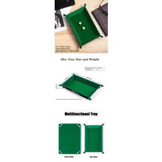 Rectangle Folding Dice Tray (Green)