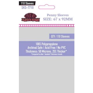 Card Sleeves - 67 x 92mm  - Sleeve Kings - Penny Card Game - 10 Stück - 50 Microns