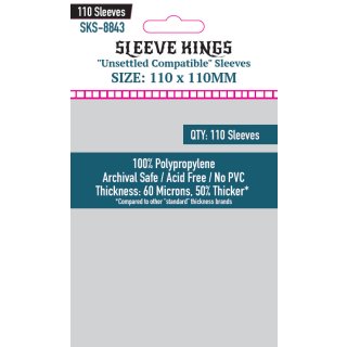Card Sleeves - 110 x 110mm - Sleeve Kings - Unsettled - 110 Stück - 60 Microns