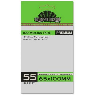 Card Sleeves - 65 x 100mm - Sleeve Kings - 7 Wonders - 55 Stück - 100 Microns