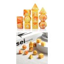 Acrylic Dice Set (12) Solar Flare