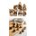 Acrylic Dice Set (12) Chocolate Pudding