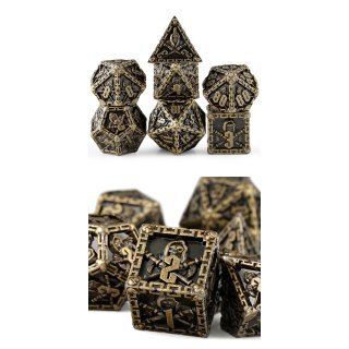 Metal & Enamel Dice Set (7) Reaper Bronze