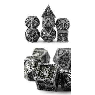 Metal & Enamel Dice Set (7) Reaper Iron