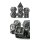 Metal & Enamel Dice Set (7) Reaper Iron