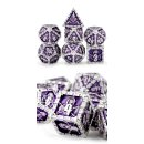 Metal & Enamel Dice Set (7) Reaper Purple