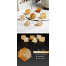 Gemstone Dice Set (7) Yellow Calcite Natural