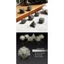 Gemstone Dice Set (7) Soapstone Natural