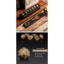 Gemstone Dice Set (7) Bamboo Leaf Agate Natural