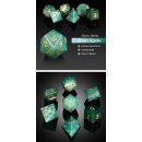 Gemstone Dice Set (7) Green Agate Natural