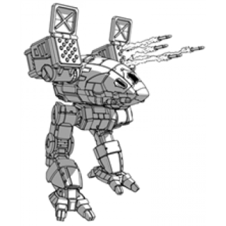 BattleTech Miniatures: Catapult CTLP-C1/K2 Mech 65 Tons - TRO Succession Wars