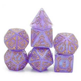 Huge Purple Castle RPG Dice Set 25mm (7)