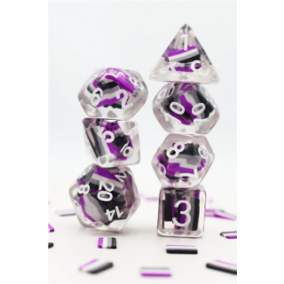 Asexual Flag RPG Dice Set (7)