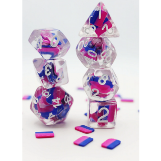 Bisexual Flag RPG Dice Set (7)