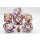 Purple Liquid Core Sharp Edge Resin RPG Dice Set (7)