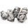 Black Liquid Core Sharp Edge Resin RPG Dice Set (7)