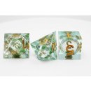Mint Green Liquid Core Sharp Edge Resin RPG Dice Set (7)