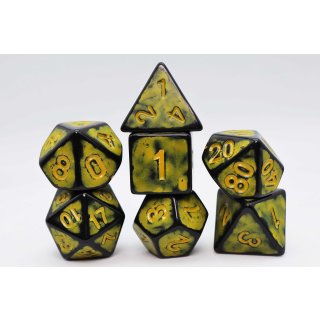 Timeworn Yellow RPG Dice Set (7)