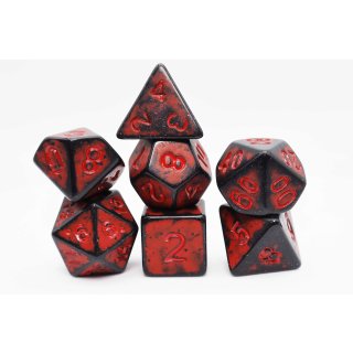 Timeworn Red RPG Dice Set (7)