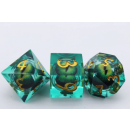 Moving Eye Sharp Edge Resin RPG Dice Set (7)