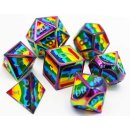 Rainbow Pride Flag RPG Metal Dice Set (7)
