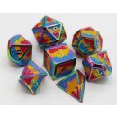 Pansexual Pride Flag RPG Metal Dice Set (7)