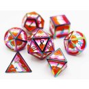 Community Lesbian Pride Flag RPG Metal Dice Set (7)