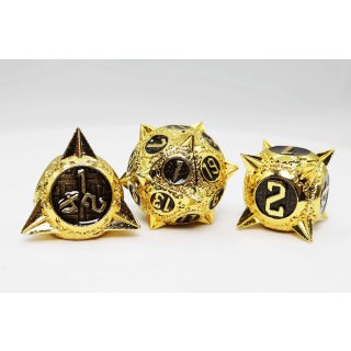 Meteor Storm Galactic Gold RPG Metal Dice Set (7)