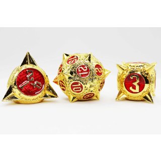 Meteor Storm Solar Ruby RPG Metal Dice Set (7)