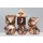 Copper with red Orchids RPG Metal Dice Set (7)