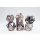 Silber with Purple Orchids RPG Metal Dice Set (7)