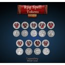 RPG Spell Enamel Tokens Red (22 Coins) (EN)