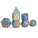 Behemoth Brushed Rainbow Polyhedral Dice Set