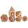 Behemoth Gold with Red and Black Enamel Polyhedral Dice Set