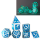 Draconis Silver With Glow In The Dark Polyhedral Dice Set