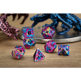 Hollow Aluminum Wyvern RPG Dice Set (7)