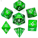 Metal Solid Barbarian Shiny Green w/Silver Polyhedral...