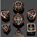 Ancient Copper w/Emerald Green Gems Dragons Eye Hollow...