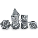 Ancient Silver Bone Collector Solid Metal Polyhedral Dice...