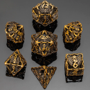 Ancient Gold Hollow Bat RPG Dice Set (7)