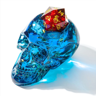 D20 Skull Holder/Charger Blue