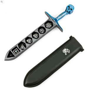 Grim Dagger Dice Case/Holder w/sheath Cover Blue