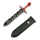 Grim Dagger Dice Case/Holder w/sheath Cover Red