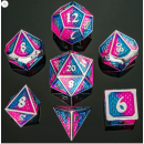 Behemoth Silver w/Pink & Blue Solid Metal Polyhedral...