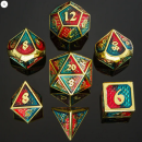Behemoth Gold w/Red & Blue Solid Metal Polyhedral...