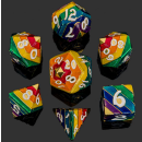 Pride Rainbow Metal Gold with white numbers Polyhedral...