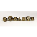 10MM Mini Metal RPG Ancient Bronze Polyhedral Dice Set