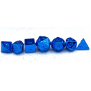10MM Mini Metal RPG Blue Polyhedral Dice Set